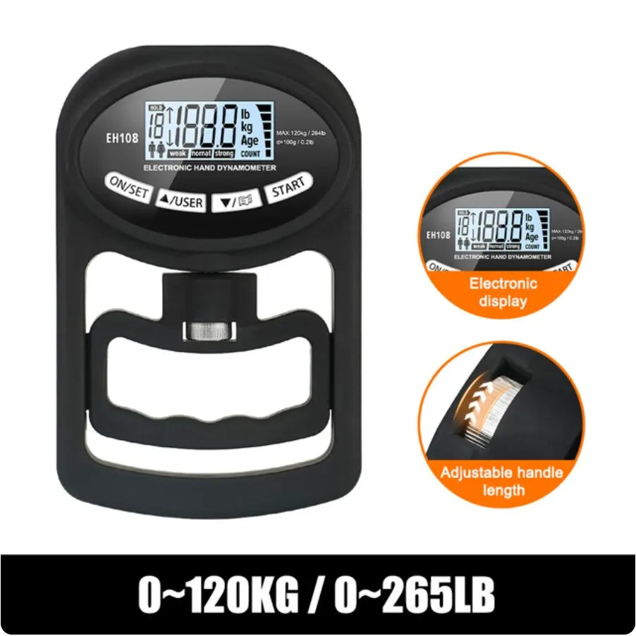 Hand Dynamometer Grip Strength Trainer - Electronic Hand Grip
